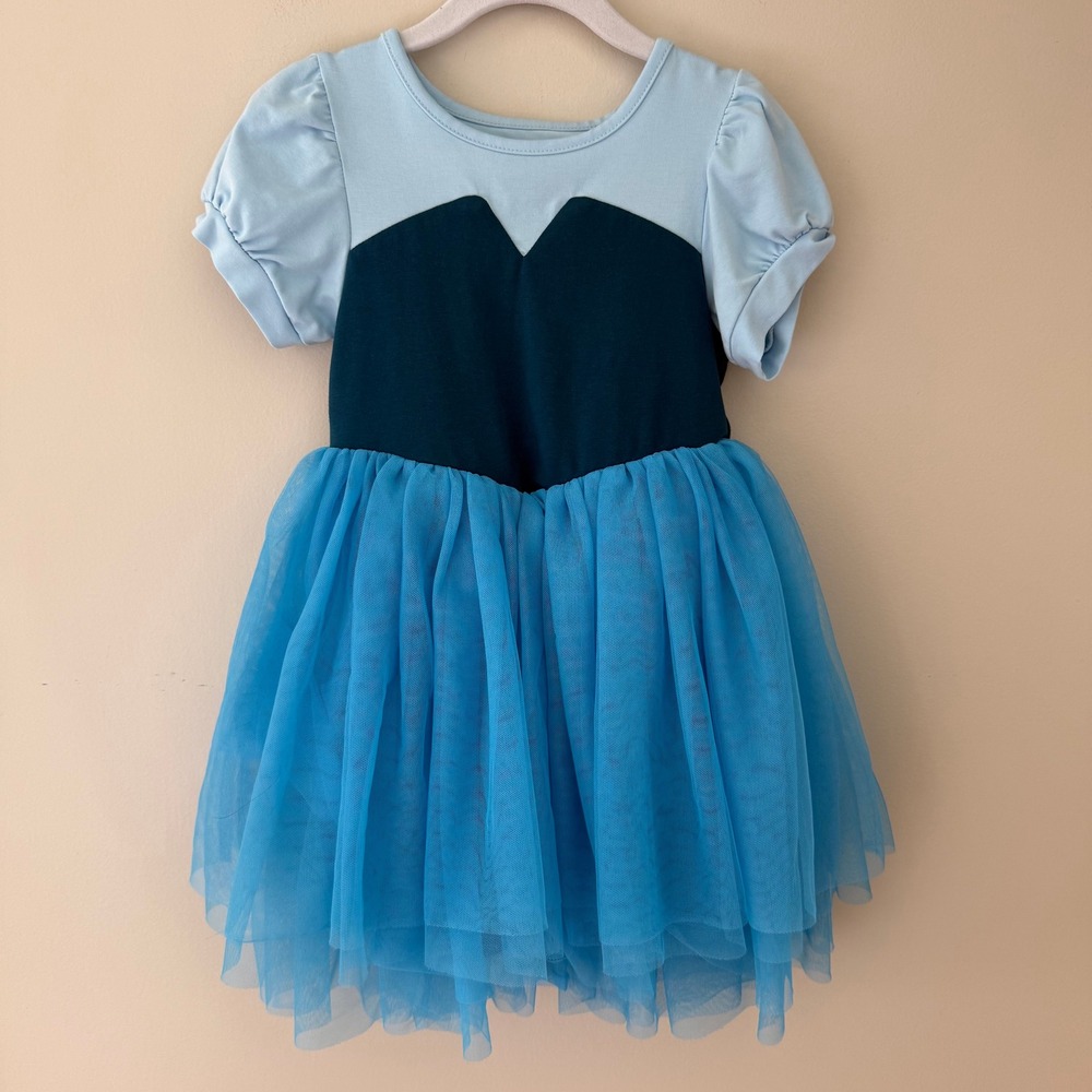 Taylor Joelle Blue Princess Tulle Tutu Dress Puff Sleeve Costume Toddler 2T-3T